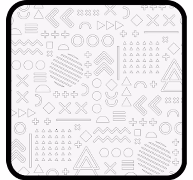 Efekt textury podtácků s abstraktními geometrickými vzory - TenStickers