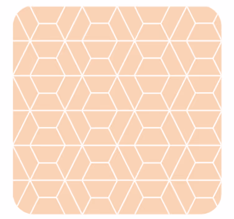 Efekt textury podtácků v geometrickém hexagonu - TenStickers