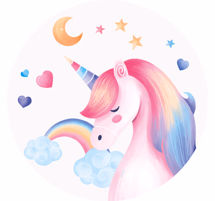 Duhový jednorožec více tácků - TenStickers