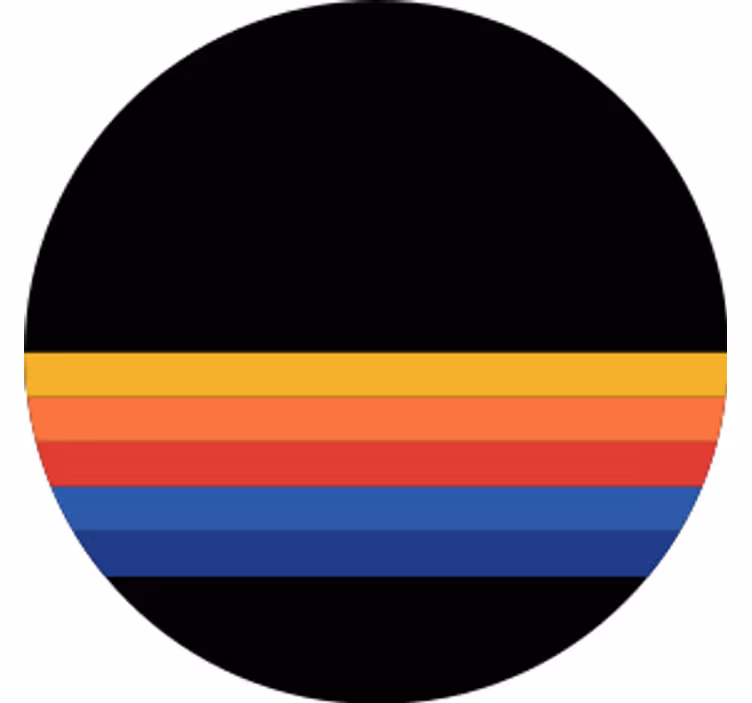 Efekt textury podtácků barevný pruhovaný kruh - TenStickers
