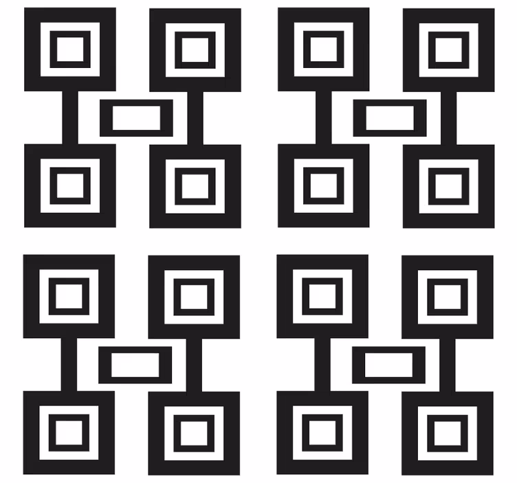 Efekt textury podtácků černý čtvercový vzor - TenStickers