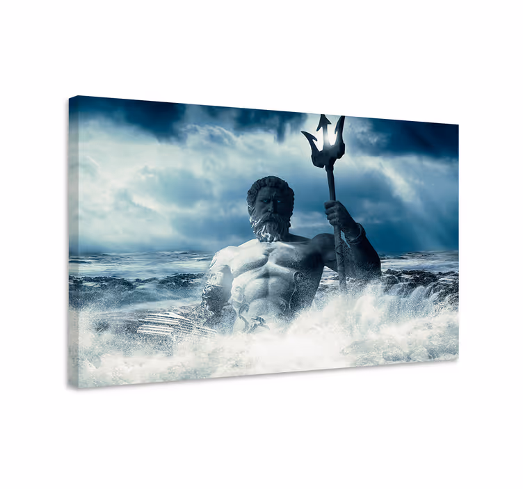 Modrý obraz designu umění poseidon - TenStickers