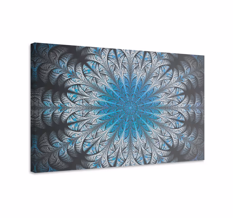 Modrý obraz mlhavá mandala - TenStickers