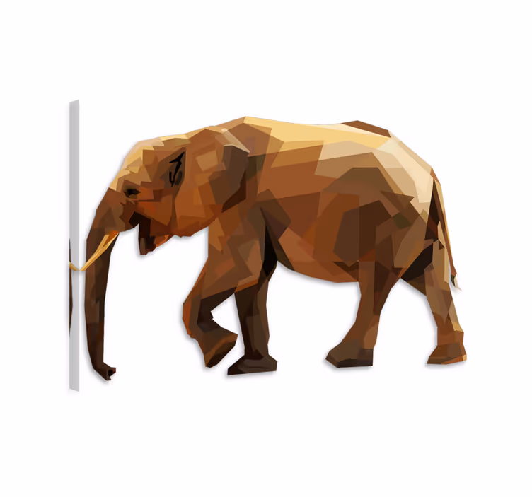 Obraza slona geometrický asijský slon - TenStickers