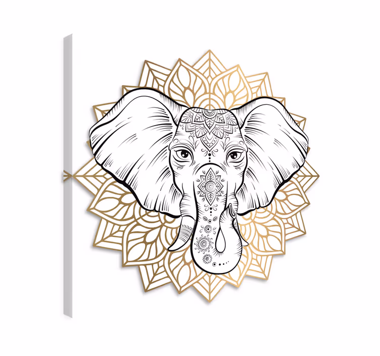 Obraza slona mandala s motivem slona - TenStickers
