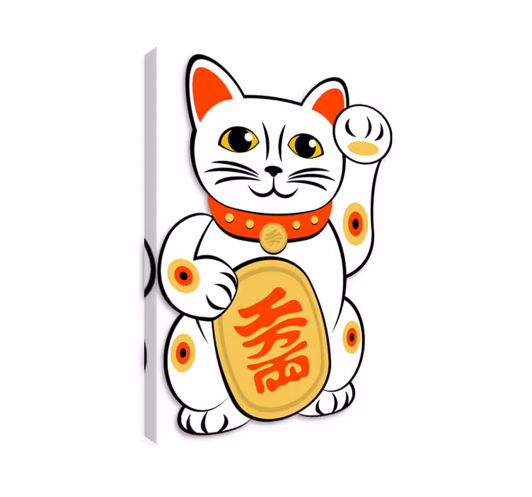 Obraza koček čínská kočka na vinylu - TenStickers