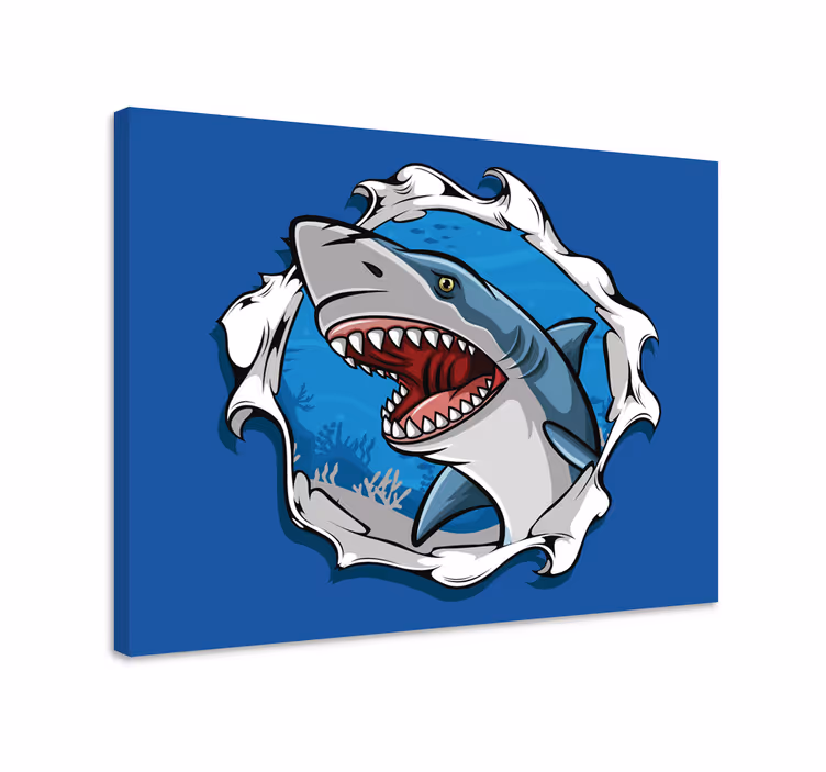 Obraz ryby velký žralok 3d - TenStickers