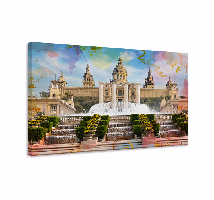 Obrazy na plátně barcelona montjuic city - TenStickers