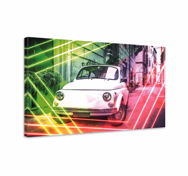 Městské retro vozidlo Abstraktní obraza - TenStickers