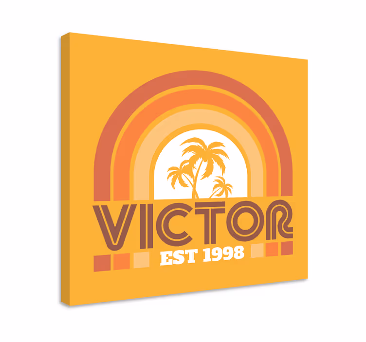 Retro dlaň na míru Vintage obraz - TenStickers
