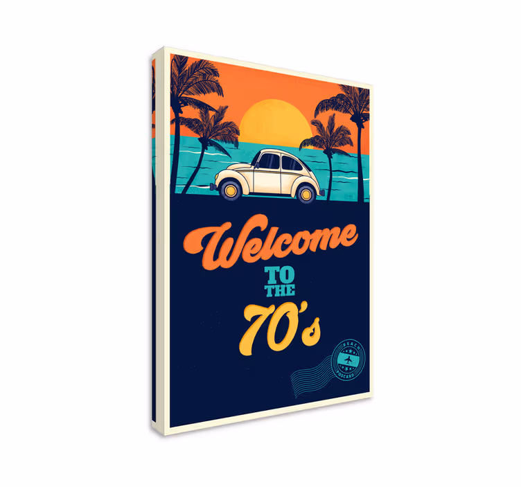 Retro plážový plakát Vintage obraz - TenStickers