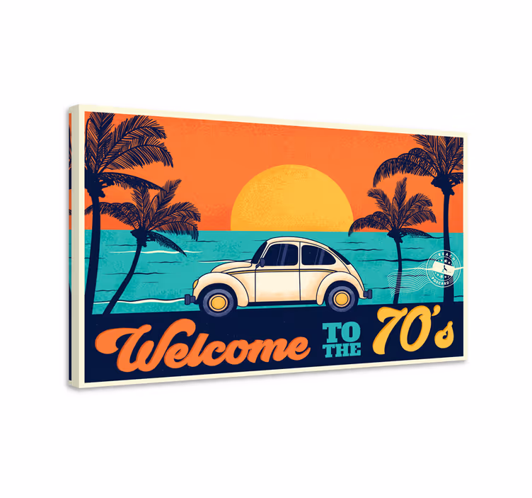 Vítejte v retro plátně 70. Let - TenStickers