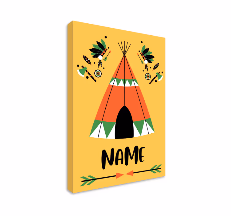 Personalizované teepee Dětská ložnice obraz - TenStickers
