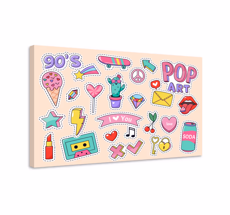 Retro popové samolepky Obraz - TenStickers