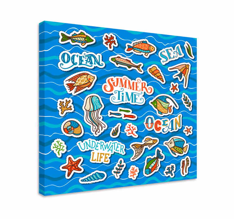 Oceán samolepka koláž dětské obraz - TenStickers