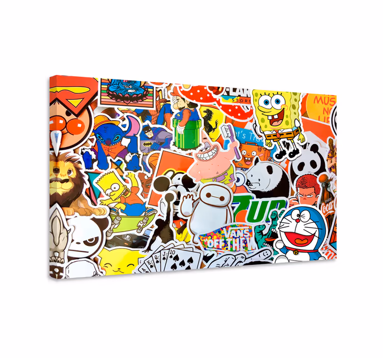 Kreslené postavičky školka obraz - TenStickers