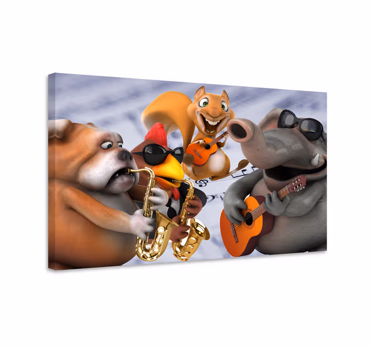 Animales música hudba obraz umění - TenStickers