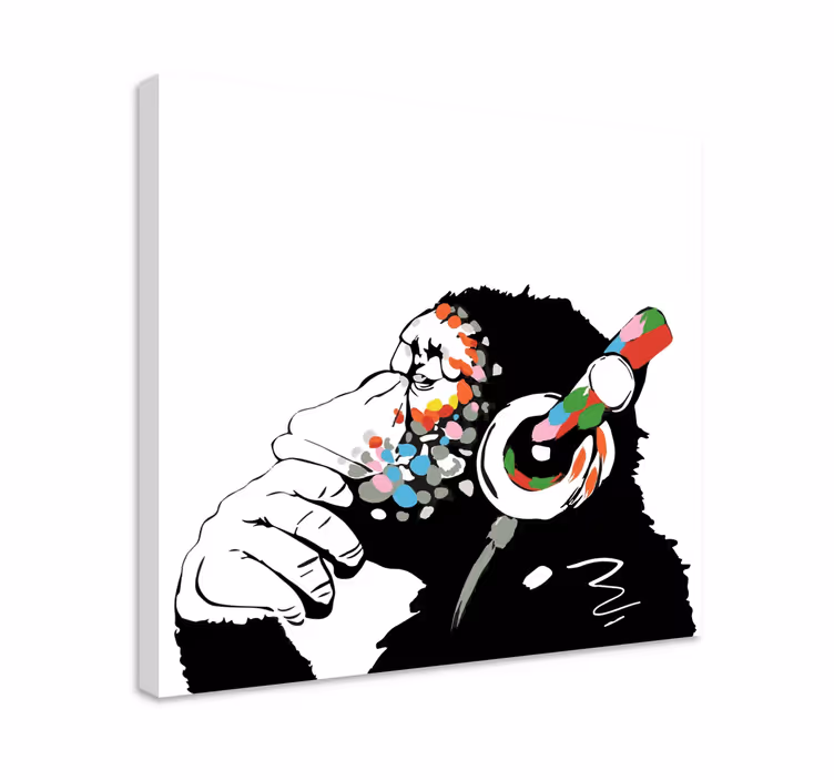 Mono banksy hudba obraz - TenStickers