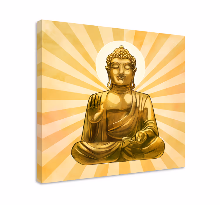 Zlatý buddha obraz nástěnné umění - TenStickers