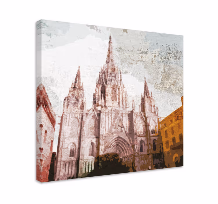 Obraz na plátně personas catedral barcelona people - TenStickers
