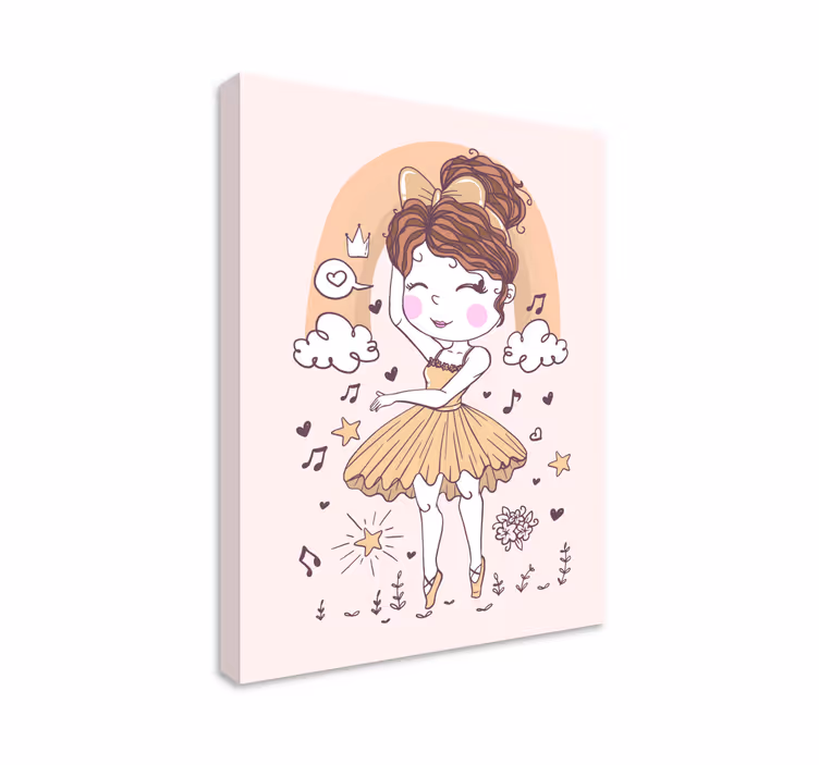 Balerína hudební nástěnné obrazy - TenStickers