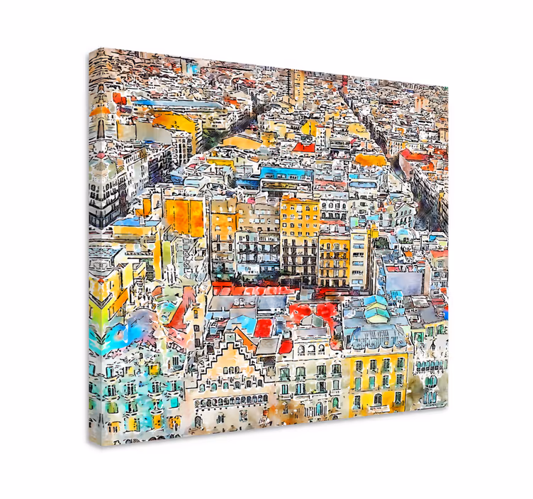 Obrazy na plátně arte vistas barcelona - TenStickers