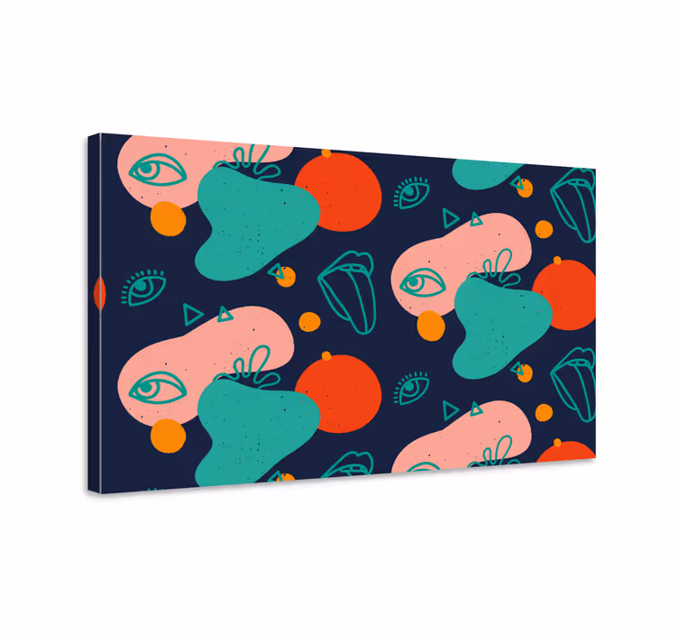 Abstraktní obraza uspořádání tváří - TenStickers