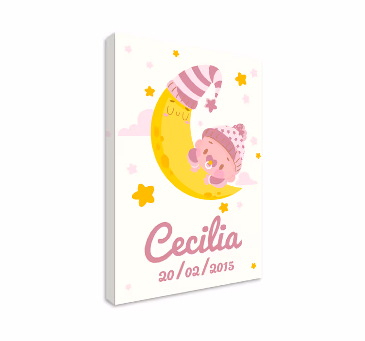 Obraza pro školku Šťastné měsíční objetí - TenStickers