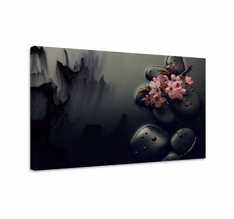Elegantes flores piedras zen elegantní obraz - TenStickers