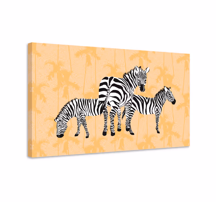 Obraza zvířat trio se zebrami - TenStickers