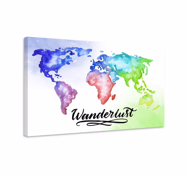 Wanderlust obraz nástěnné umění pro hlavní ložnici - TenStickers
