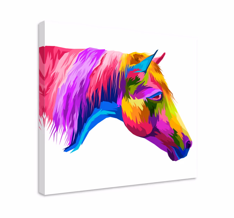 Vícebarevné koňské obraz - TenStickers
