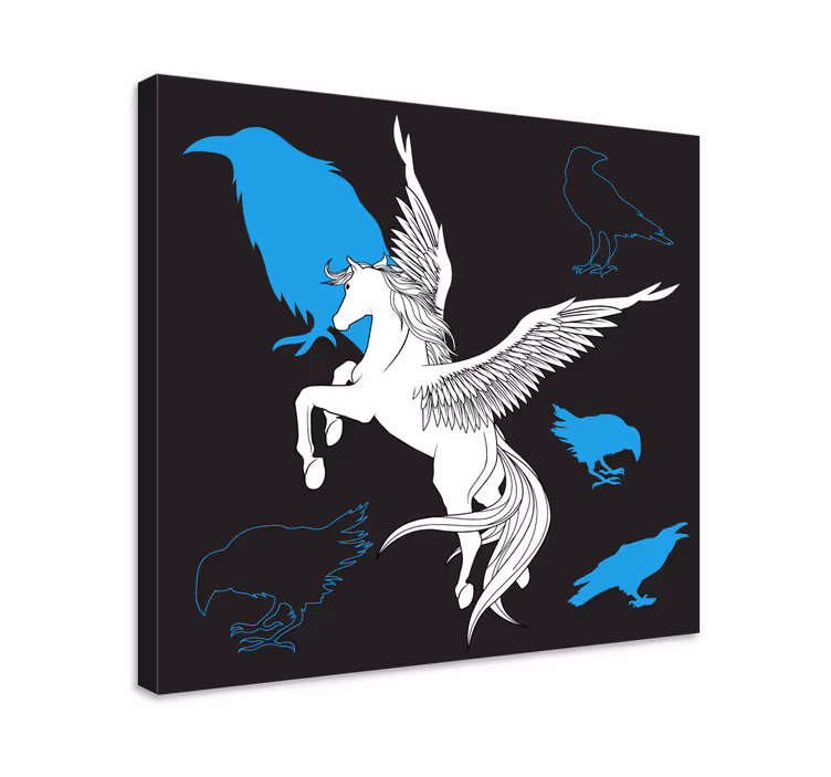 Obraza dinosaurů let mytologického pegasa - TenStickers