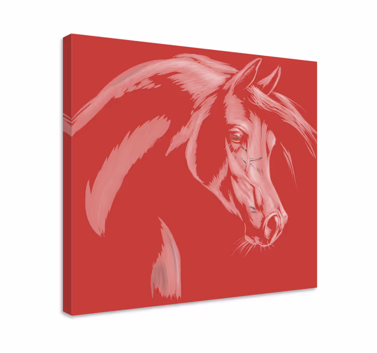 Obraz na plátně Červený tón koně - TenStickers