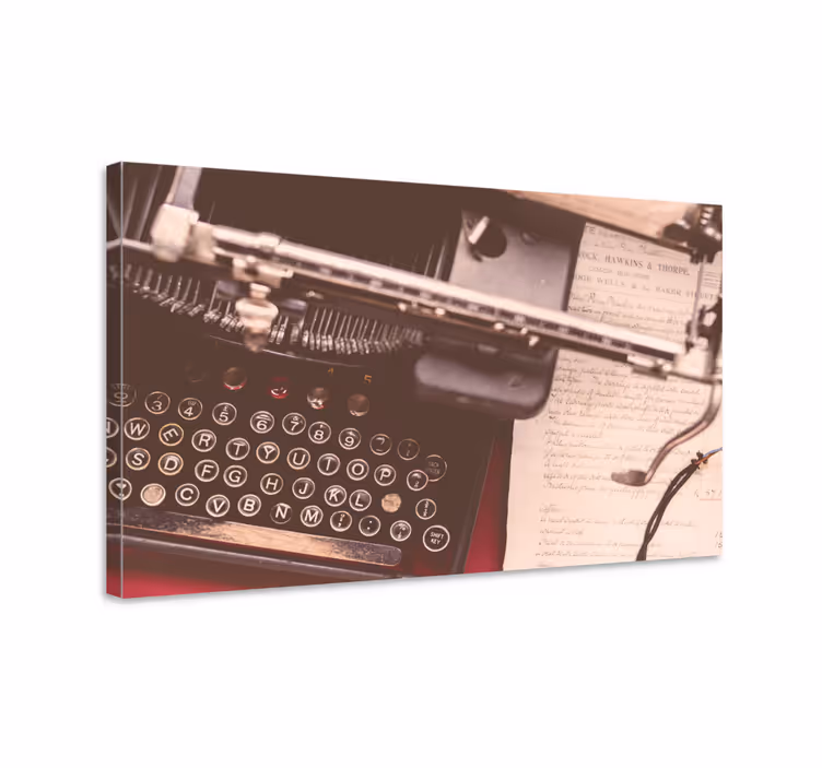 Telefon a psací stroj retro obraz umění - TenStickers