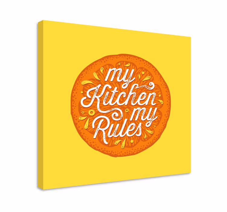 Oranžové ruční kreslení kuchyňské ovocné obraz - TenStickers