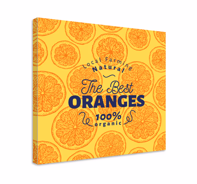 Obraza s ovocem Čerstvé pomeranče ilustrace - TenStickers