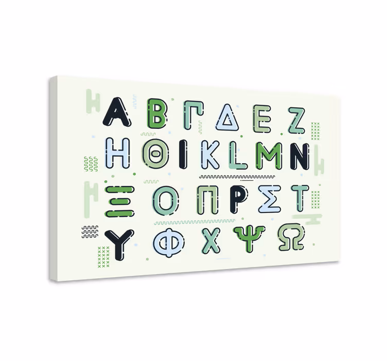 řecká abeceda obraz na obraz - TenStickers