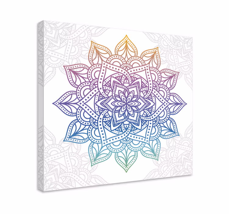 Barevné přechody mandala obraz nástěnné umění - TenStickers