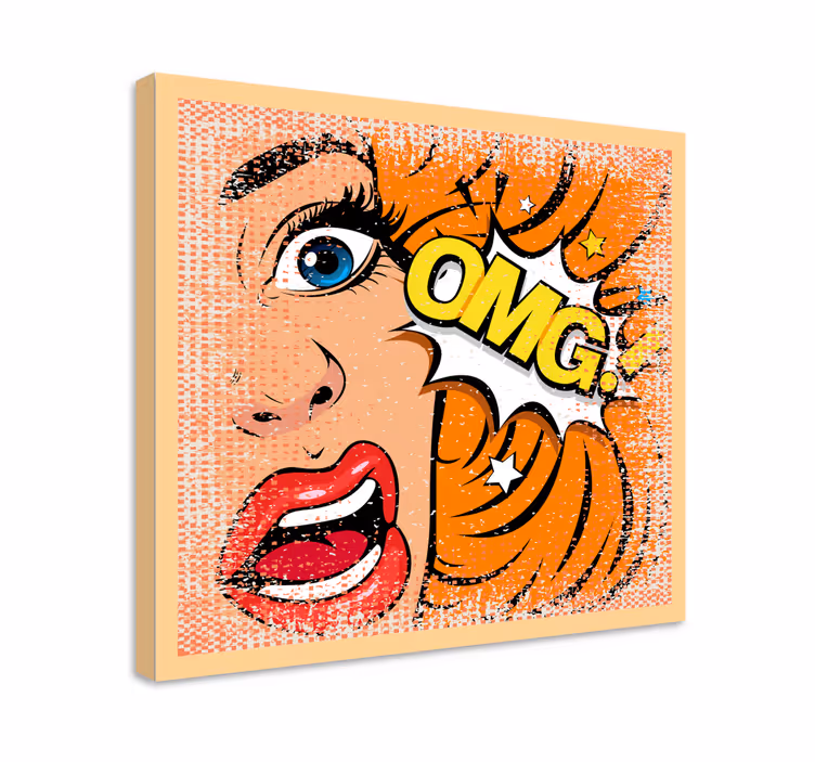 Pop art tvář obraz umělecké tisky - TenStickers