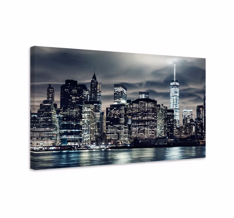 New york at night city obrazy na plátně - TenStickers