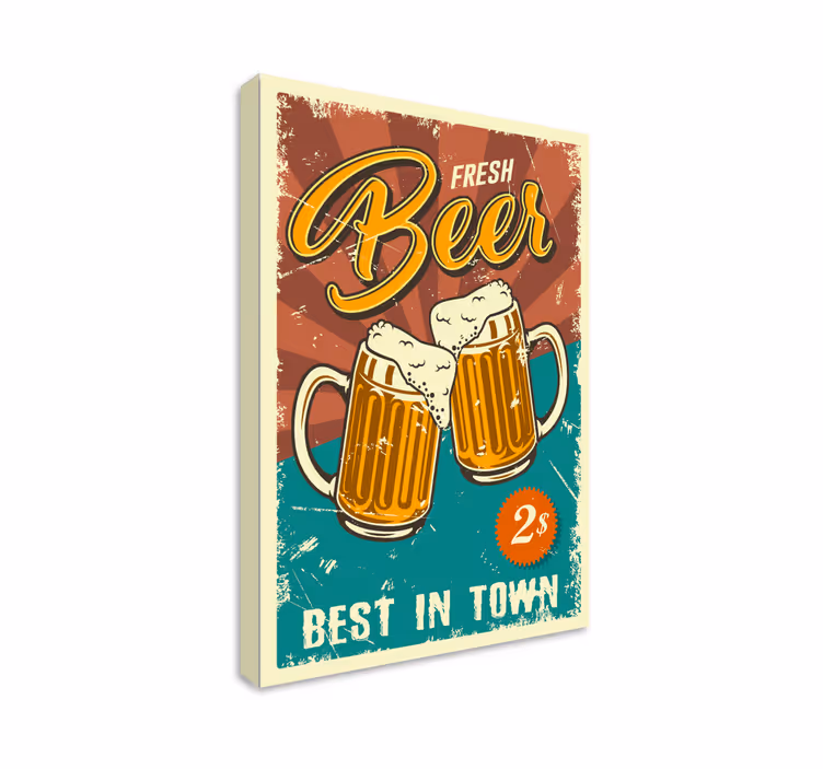Obraz na plátně nejlepší pivo ve městě - TenStickers
