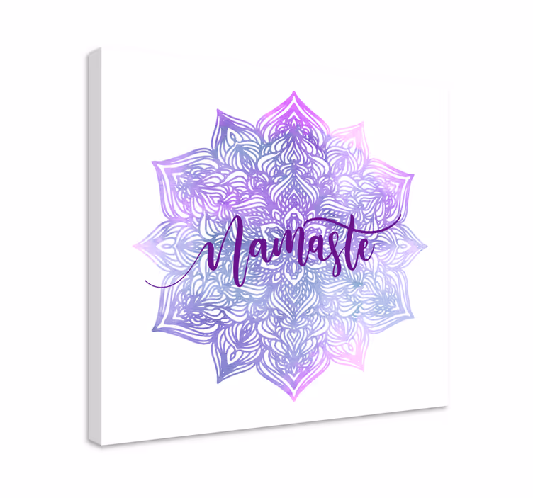 Fialová mandala namaste mandala obraz umění zdi - TenStickers