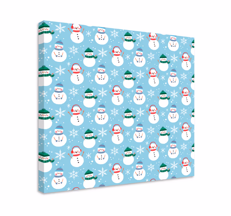 3d obraza se vzorem sněhuláka - TenStickers