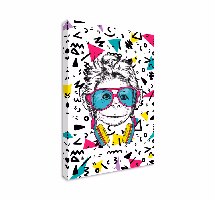 Obraza zvířat chladný portrét opice - TenStickers