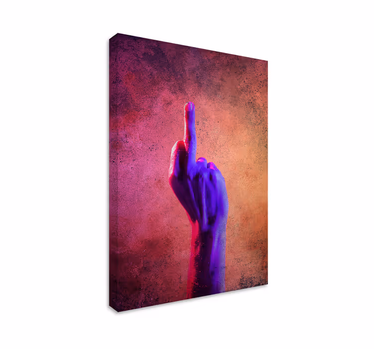 Juvenil f * ck you teen canvas prints - TenStickers