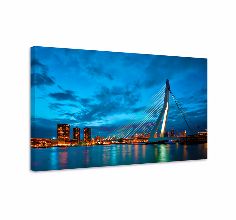 Obrazy na plátně rotterdam skyline city - TenStickers