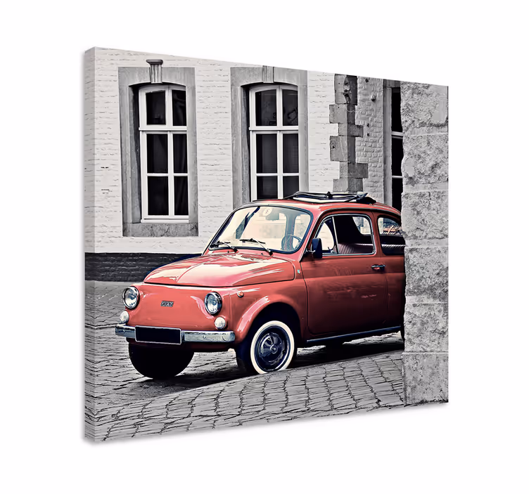 Ročník staré ploché 500 retro obraz umění - TenStickers