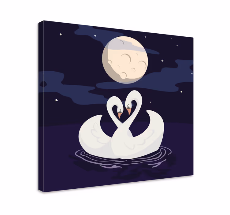 Krásné labutě ptačí obraz umění - TenStickers