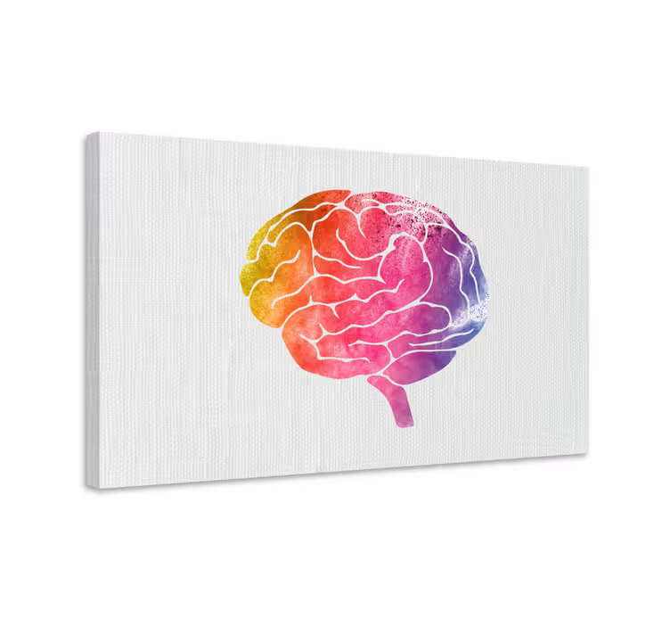 Duhový mozek abstraktní obraz umění zdi - TenStickers
